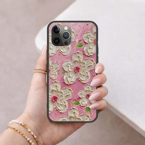 iPhone 12 Pro Max - Floral Series 3 - HQ Ultra Shine Premium Infinity Glass Soft Silicon Borders Case