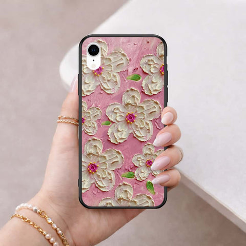 iPhone XR - Floral Series 3 - HQ Ultra Shine Premium Infinity Glass Soft Silicon Borders Case