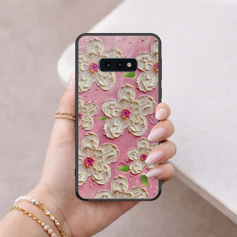 Samsung Galaxy S10e Cover - Floral Series 3 - HQ Ultra Shine Premium Infinity Glass Soft Silicon Borders Case