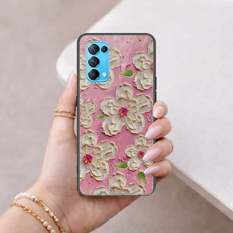 Oppo Find X3 Lite Cover - Floral Series 3 - HQ Ultra Shine Premium Infinity Glass Soft Silicon Borders Case