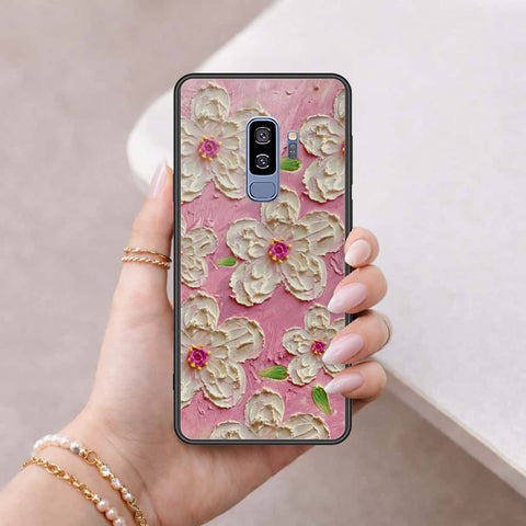 Samsung Galaxy S9 Plus Cover - Floral Series 3 - HQ Ultra Shine Premium Infinity Glass Soft Silicon Borders Case