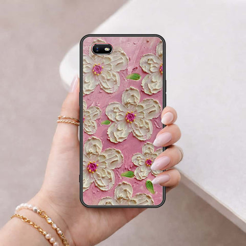 Oppo A1k Cover - Floral Series 3 - HQ Ultra Shine Premium Infinity Glass Soft Silicon Borders Case
