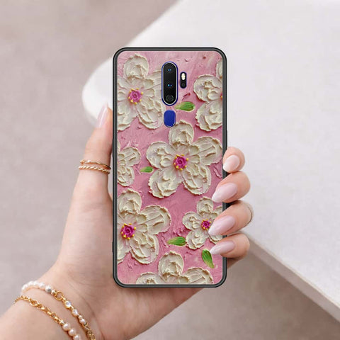 Oppo A9 2020 Cover - Floral Series 3 - HQ Ultra Shine Premium Infinity Glass Soft Silicon Borders Case