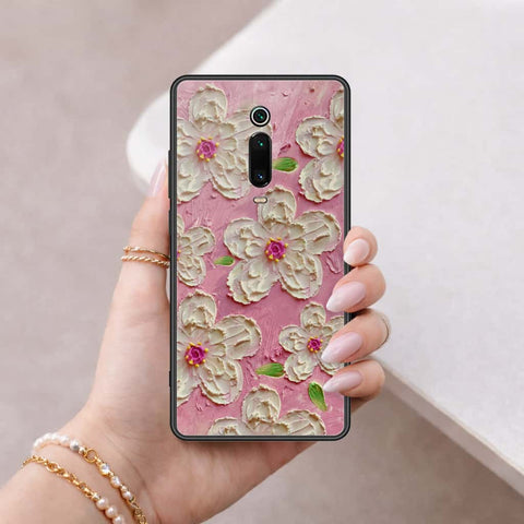 Xiaomi Mi 9T Cover - Floral Series 3 - HQ Ultra Shine Premium Infinity Glass Soft Silicon Borders Case