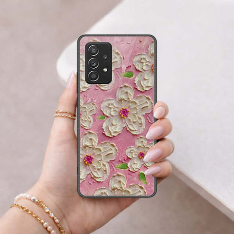 Samsung Galaxy A52 Cover - Floral Series 3 - HQ Ultra Shine Premium Infinity Glass Soft Silicon Borders Case