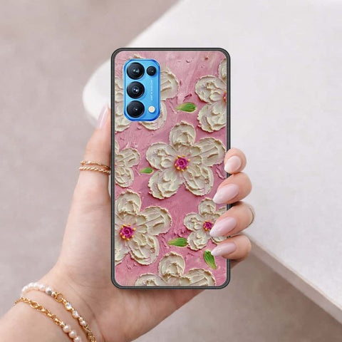 Oppo Reno 5 Pro 5G Cover - Floral Series 3 - HQ Ultra Shine Premium Infinity Glass Soft Silicon Borders Case