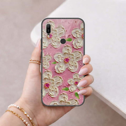 Huawei Y6 2019 / Y6 Prime 2019 Cover - Floral Series 3 - HQ Ultra Shine Premium Infinity Glass Soft Silicon Borders Case