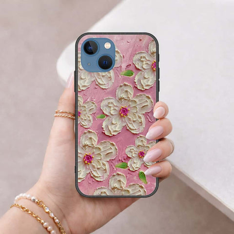 iPhone 13 Cover - Floral Series 3 - HQ Ultra Shine Premium Infinity Glass Soft Silicon Borders Case