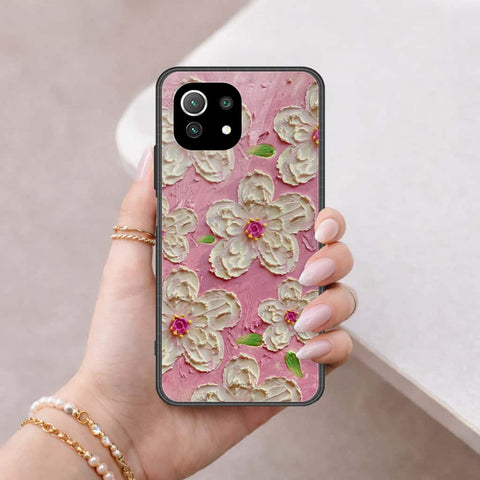 Xiaomi Mi 11 Lite Cover - Floral Series 3 - HQ Ultra Shine Premium Infinity Glass Soft Silicon Borders Case
