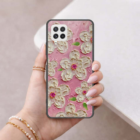 Samsung Galaxy M32 Cover - Floral Series 3 - HQ Ultra Shine Premium Infinity Glass Soft Silicon Borders Case