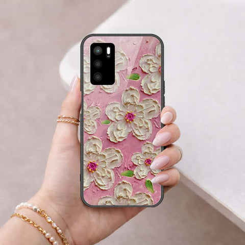Oppo A16 Cover - Floral Series 3 - HQ Ultra Shine Premium Infinity Glass Soft Silicon Borders Case