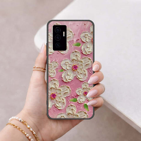 Vivo V23e Cover - Floral Series 3 - HQ Ultra Shine Premium Infinity Glass Soft Silicon Borders Case