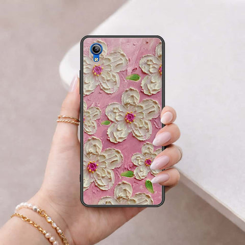 Vivo Y91C Cover - Floral Series 3 - HQ Ultra Shine Premium Infinity Glass Soft Silicon Borders Case