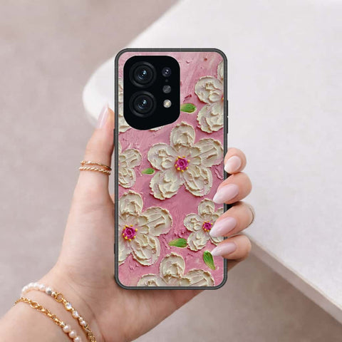 Oppo Find X5 Cover - Floral Series 3 - HQ Ultra Shine Premium Infinity Glass Soft Silicon Borders Case