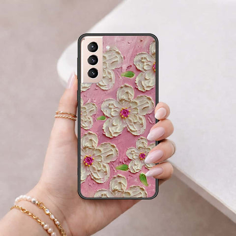 Samsung Galaxy S21 FE 5G Cover - Floral Series 3 - HQ Ultra Shine Premium Infinity Glass Soft Silicon Borders Case