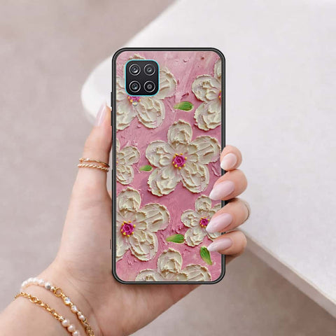 Samsung Galaxy A12 Nacho Cover - Floral Series 3 - HQ Ultra Shine Premium Infinity Glass Soft Silicon Borders Case