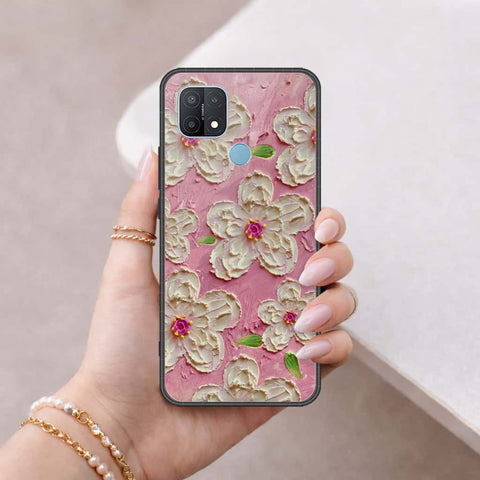 Oppo A35 Cover - Floral Series 3 - HQ Ultra Shine Premium Infinity Glass Soft Silicon Borders Case