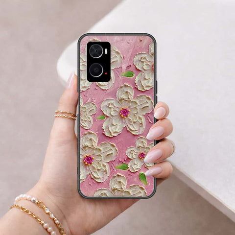 Oppo A76 Cover - Floral Series 3 - HQ Ultra Shine Premium Infinity Glass Soft Silicon Borders Case