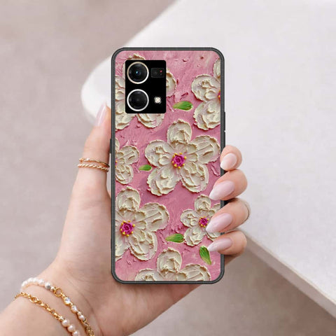 Oppo Reno 8 4G Cover - Floral Series 3 - HQ Ultra Shine Premium Infinity Glass Soft Silicon Borders Case
