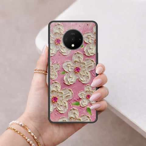 OnePlus 7T Cover - Floral Series 3 - HQ Ultra Shine Premium Infinity Glass Soft Silicon Borders Case