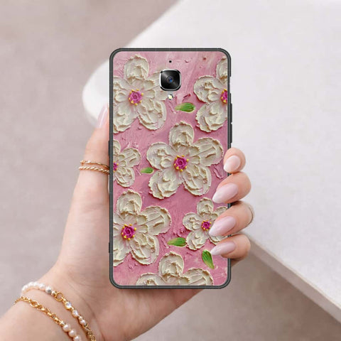 OnePlus 3 Cover - Floral Series 3 - HQ Ultra Shine Premium Infinity Glass Soft Silicon Borders Case
