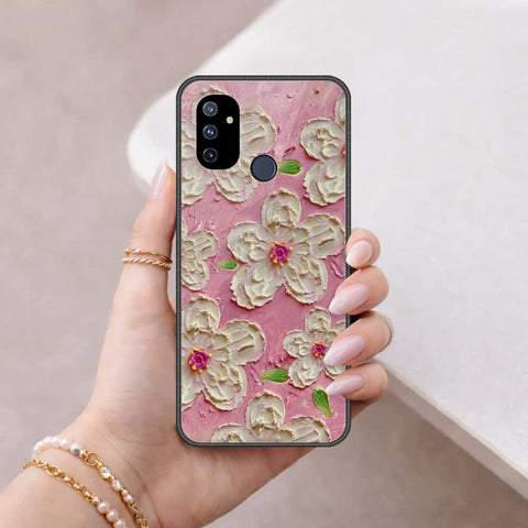 OnePlus Nord N100 Cover - Floral Series 3 - HQ Ultra Shine Premium Infinity Glass Soft Silicon Borders Case