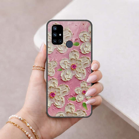 OnePlus Nord N10 Cover - Floral Series 3 - HQ Ultra Shine Premium Infinity Glass Soft Silicon Borders Case