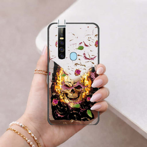 Tecno Camon 15 Pro Cover - Floral Series 3 - HQ Ultra Shine Premium Infinity Glass Soft Silicon Borders Case
