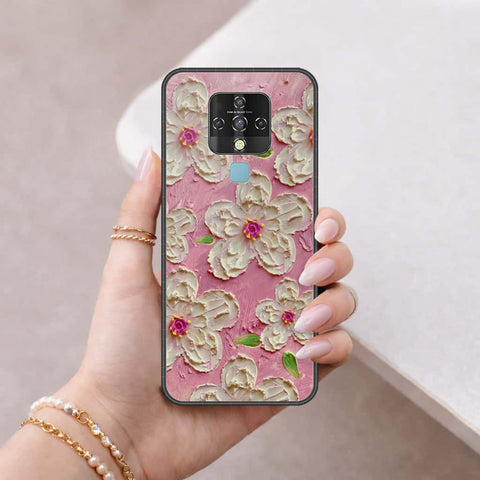 Tecno Camon 16 Cover - Floral Series 3 - HQ Ultra Shine Premium Infinity Glass Soft Silicon Borders Case