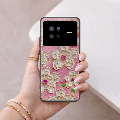 Vivo X80 Cover - Floral Series 3 - HQ Ultra Shine Premium Infinity Glass Soft Silicon Borders Case