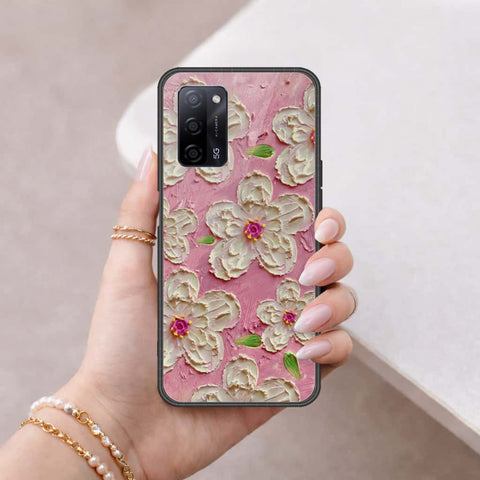 Oppo A55s Cover - Floral Series 3 - HQ Ultra Shine Premium Infinity Glass Soft Silicon Borders Case