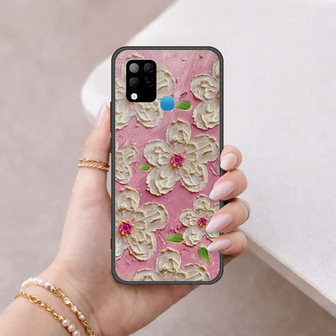 Infinix Hot 10s Cover - Floral Series 3 - HQ Ultra Shine Premium Infinity Glass Soft Silicon Borders Case