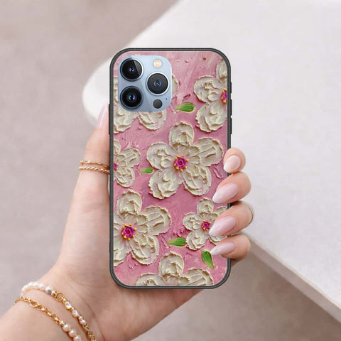 iPhone 14 Pro Cover - Floral Series 3 - HQ Ultra Shine Premium Infinity Glass Soft Silicon Borders Case