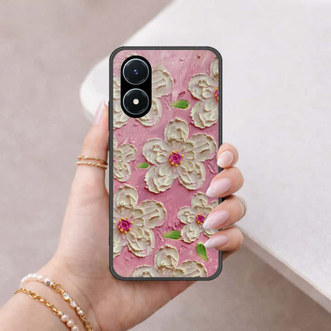 Vivo Y02s Cover - Floral Series 3 - HQ Ultra Shine Premium Infinity Glass Soft Silicon Borders Case