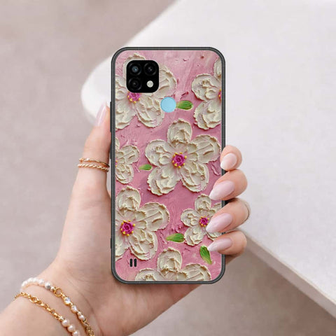 Realme C21 Cover - Floral Series 3 - HQ Ultra Shine Premium Infinity Glass Soft Silicon Borders Case