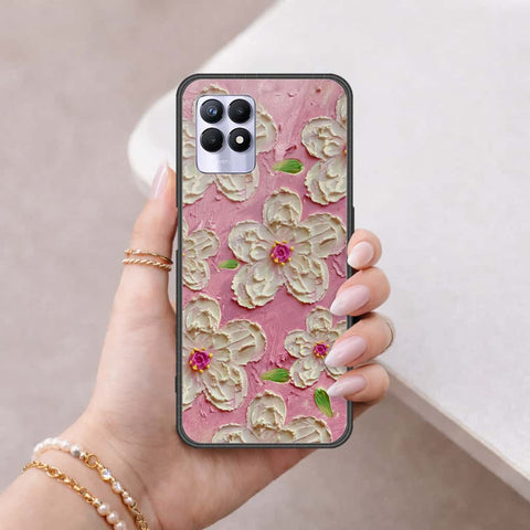Realme 8i Cover - Floral Series 3 - HQ Ultra Shine Premium Infinity Glass Soft Silicon Borders Case