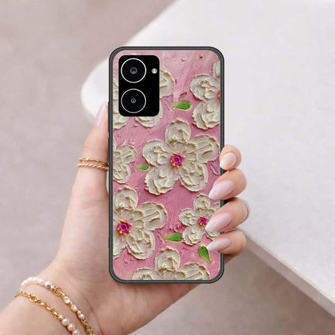 Realme 10 Cover - Floral Series 3 - HQ Ultra Shine Premium Infinity Glass Soft Silicon Borders Case