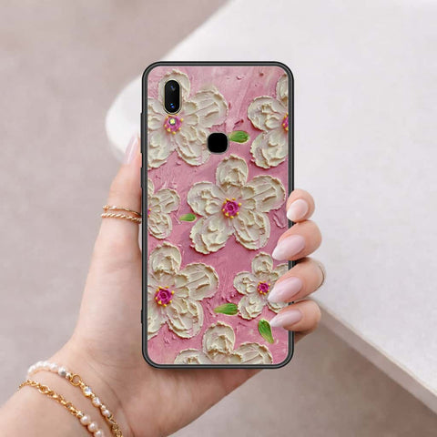 Vivo V11i Cover - Floral Series 3 - HQ Ultra Shine Premium Infinity Glass Soft Silicon Borders Case