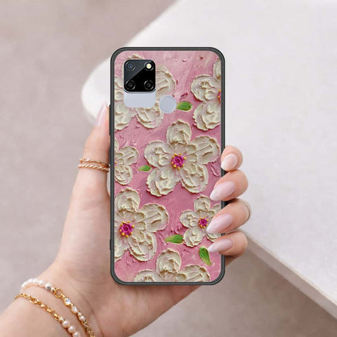Realme C12 Cover - Floral Series 3 - HQ Ultra Shine Premium Infinity Glass Soft Silicon Borders Case