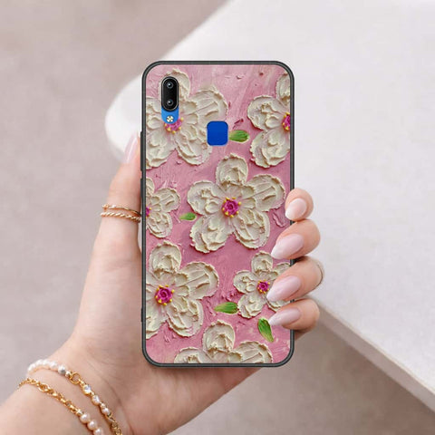 Vivo Y91i Cover - Floral Series 3 - HQ Ultra Shine Premium Infinity Glass Soft Silicon Borders Case