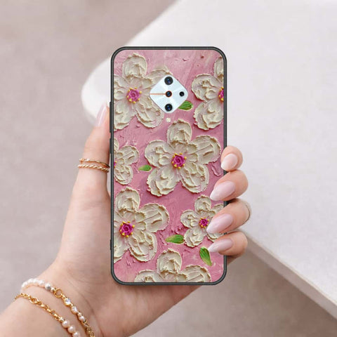 Vivo Y9s Cover - Floral Series 3 - HQ Ultra Shine Premium Infinity Glass Soft Silicon Borders Case