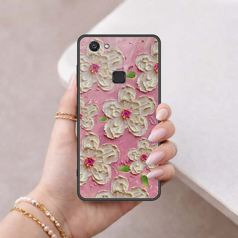 Vivo V7 Cover - Floral Series 3 - HQ Ultra Shine Premium Infinity Glass Soft Silicon Borders Case