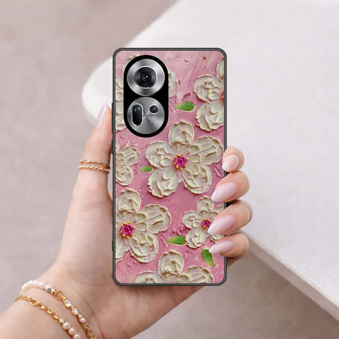 Oppo Reno 11 5G Cover - Floral Series 3 - HQ Ultra Shine Premium Infinity Glass Soft Silicon Borders Case