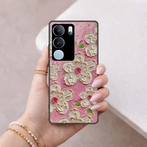 Vivo S17t Cover - Floral Series 3 - HQ Ultra Shine Premium Infinity Glass Soft Silicon Borders Case