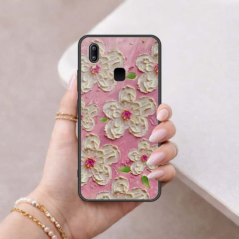 Vivo V9 Cover - Floral Series 3 - HQ Ultra Shine Premium Infinity Glass Soft Silicon Borders Case