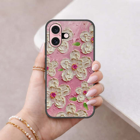 iPhone 16 Plus - Floral Series 3 - HQ Ultra Shine Premium Infinity Glass Soft Silicon Borders Case