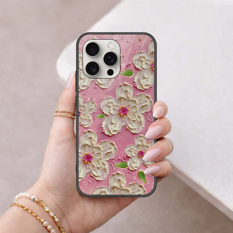 iPhone 16 Pro - Floral Series 3 - HQ Ultra Shine Premium Infinity Glass Soft Silicon Borders Case