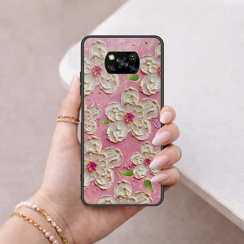 Xiaomi Poco X3 NFC Cover - Floral Series 3 - HQ Ultra Shine Premium Infinity Glass Soft Silicon Borders Case