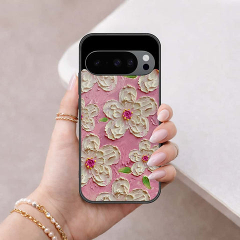 Google Pixel 9 Cover - Floral Series 3 - HQ Ultra Shine Premium Infinity Glass Soft Silicon Borders Case