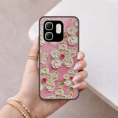 Infinix Smart 9 Cover - Floral Series 3 - HQ Ultra Shine Premium Infinity Glass Soft Silicon Borders Case
